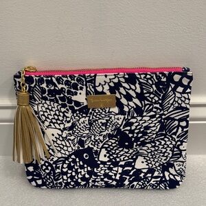 Lilly Pulitzer Navy and White Cosmetic Bag